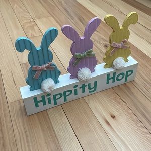 Easter Tabletop Decor Hippity Hop Bunnies
